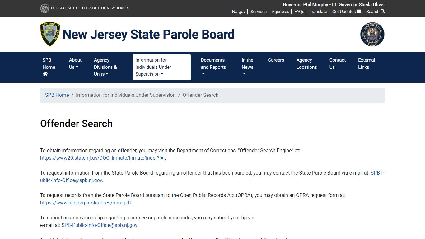 Offender Search - Government of New Jersey